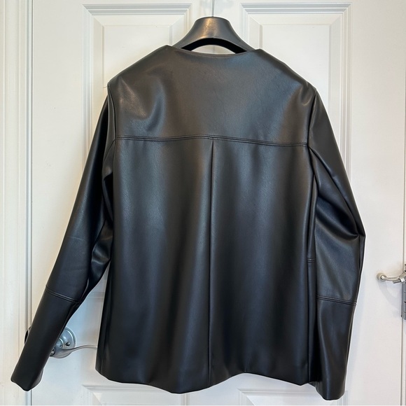 NWT New Season ‘S Max Mara ‘ Festoso' Faux Leather Jacket. Black: All Seasons. - Picture 15 of 16